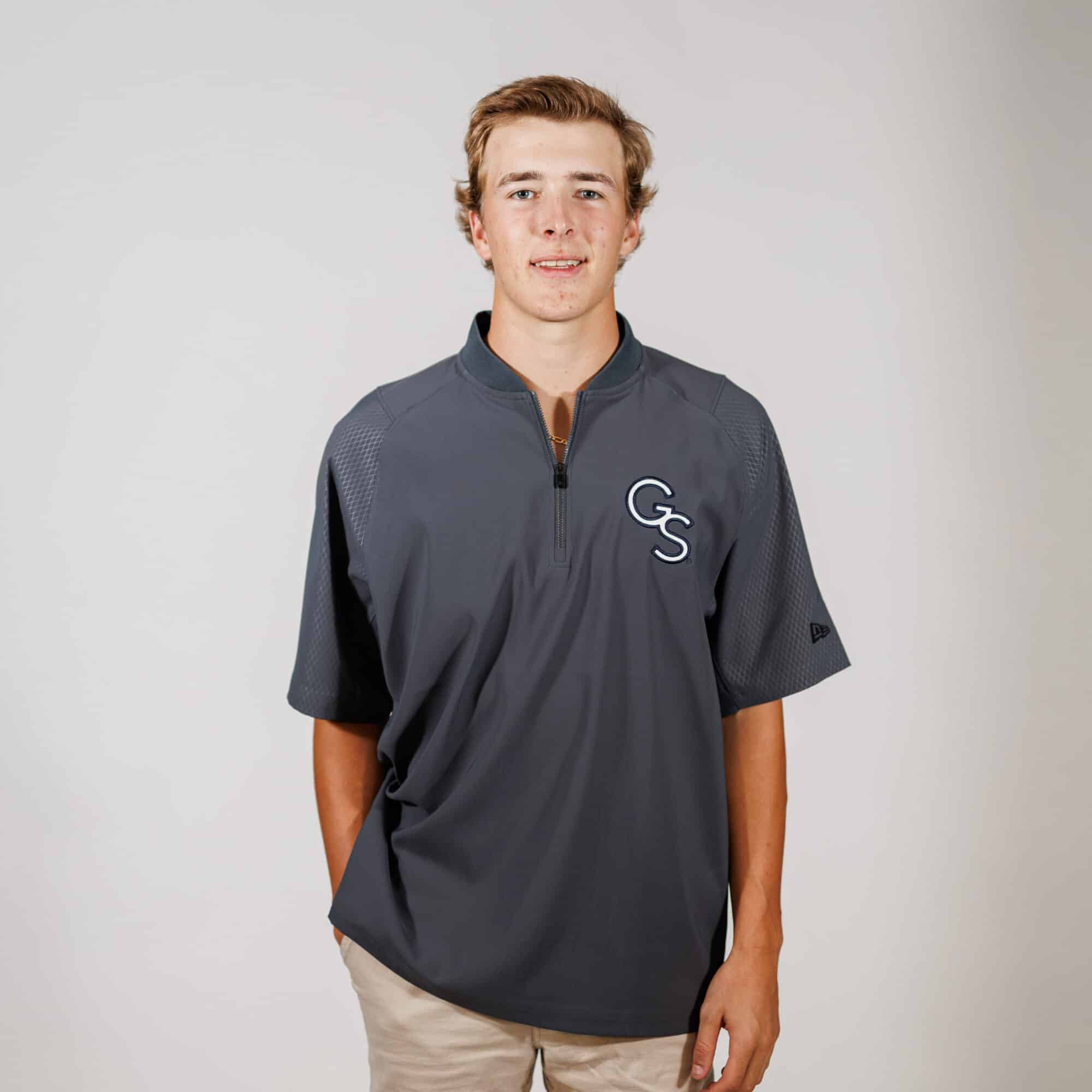 Georgia Southern New Era Cage Short Sleeve 1/4 Zip Jacket - Image 6